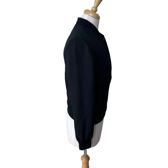 WILFRED Aritzia Black Poussin Snap Front Bomber Jacket Size XS Black - Picture 10 of 15